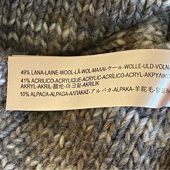 Massimo Dutti Alpaca Blend Sleeveless Turtleneck Tunic Sweater Sz S NWOT - Picture 8 of 12